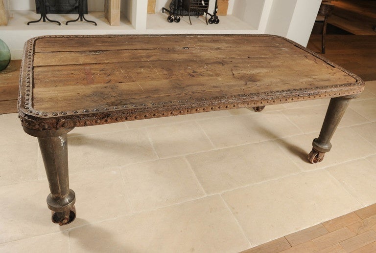 Table Made of Early 20th Century French Industrial Materials 2