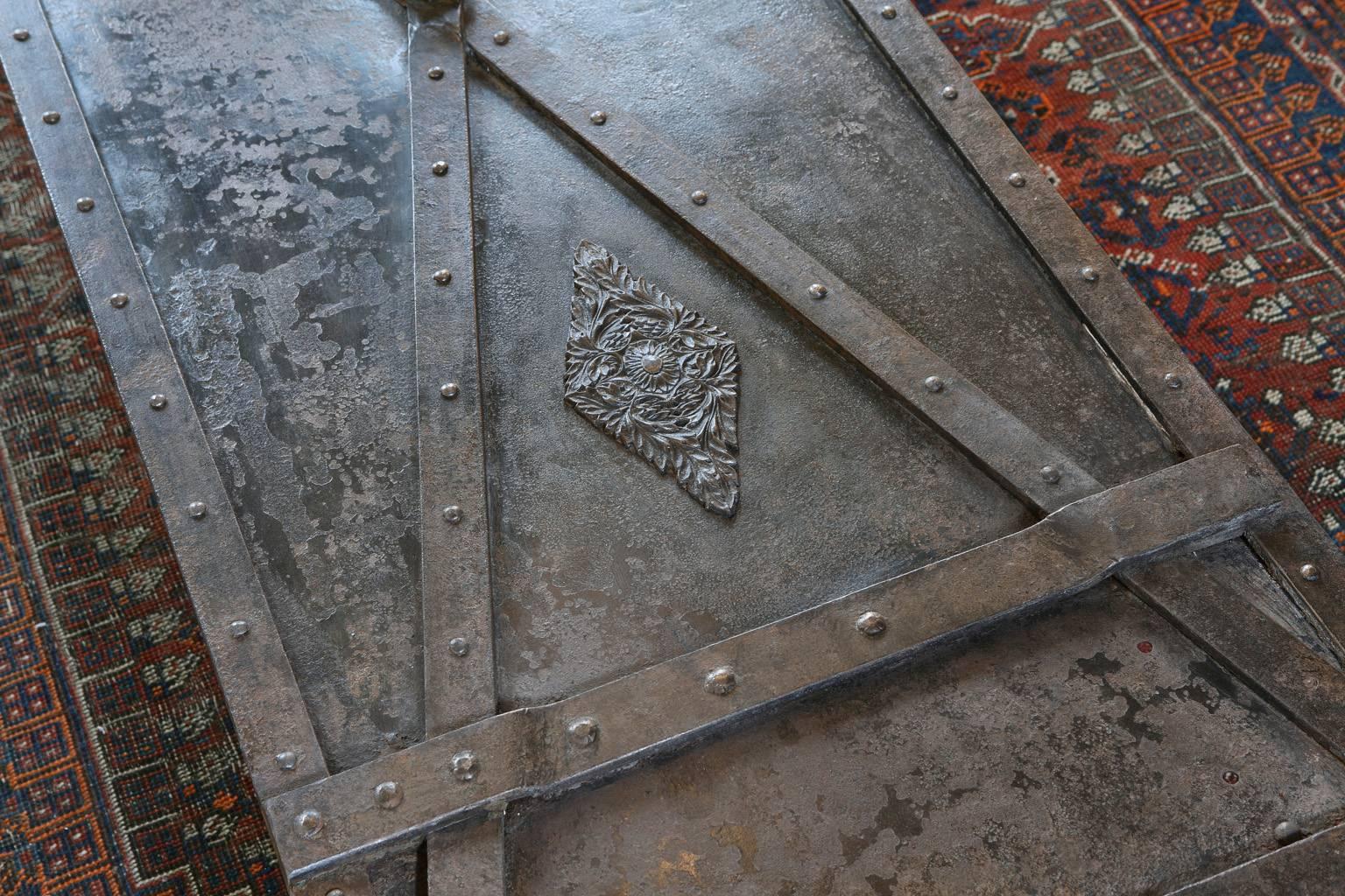 Coffee or Center Table Made of a 17th Century Italian Iron Door 1