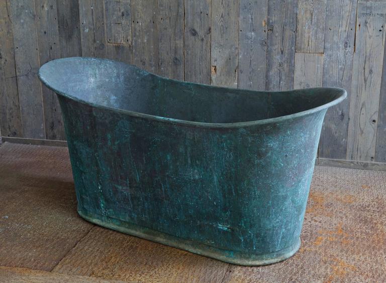 Very Rare Antique Copper Bathtub "Bain Bateau" at 1stDibs old copper