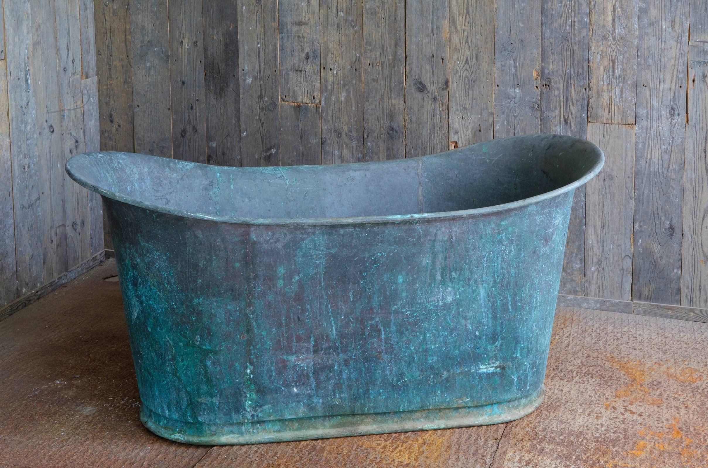 old copper bathtub