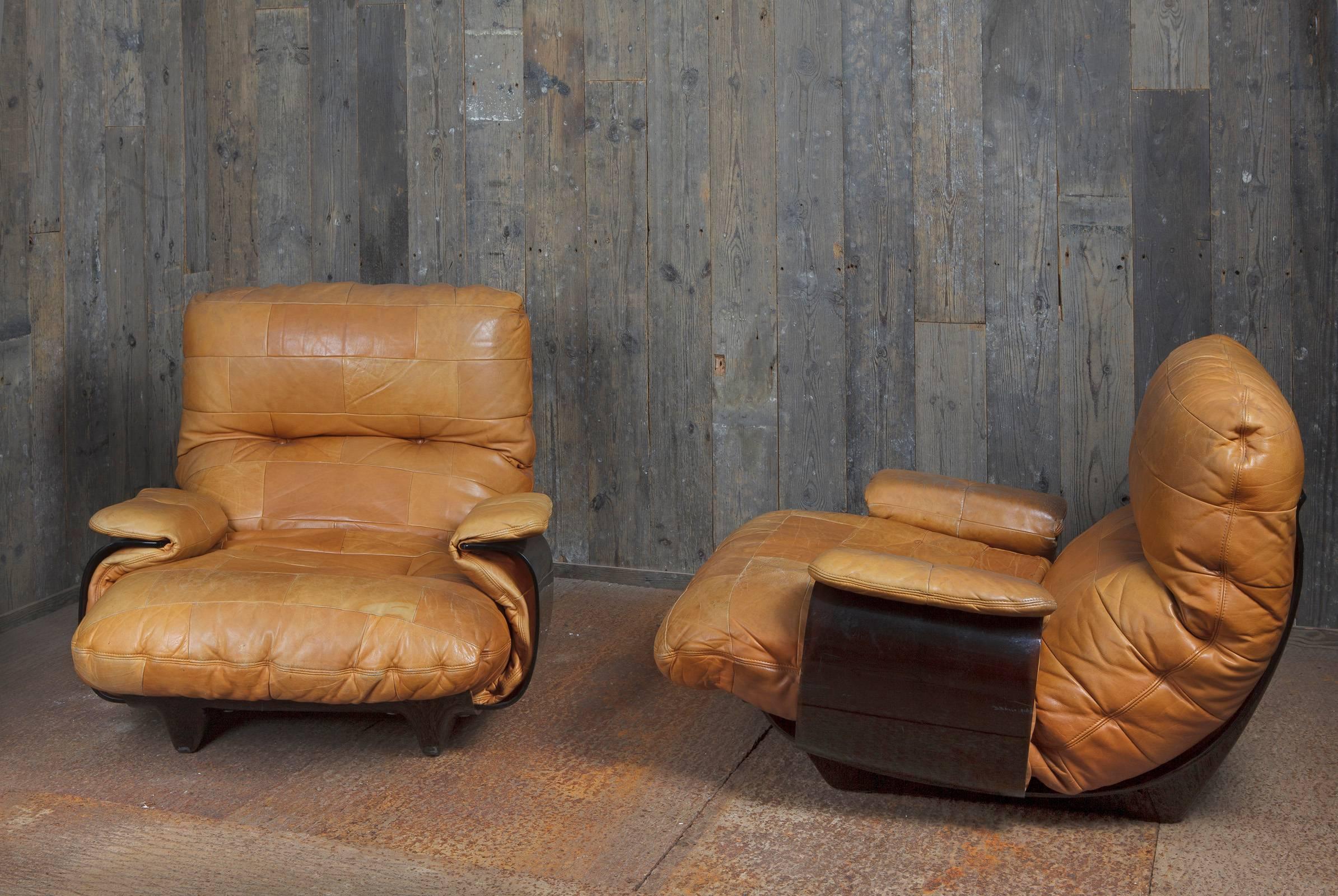 marcel leather club chair