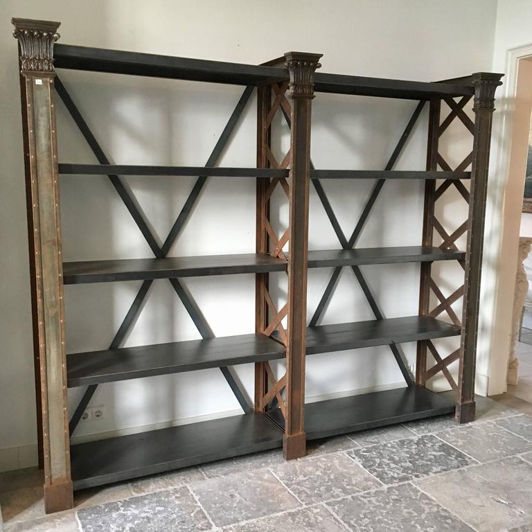 French Industrial Bookcase or Shelves in Cast Iron and ...