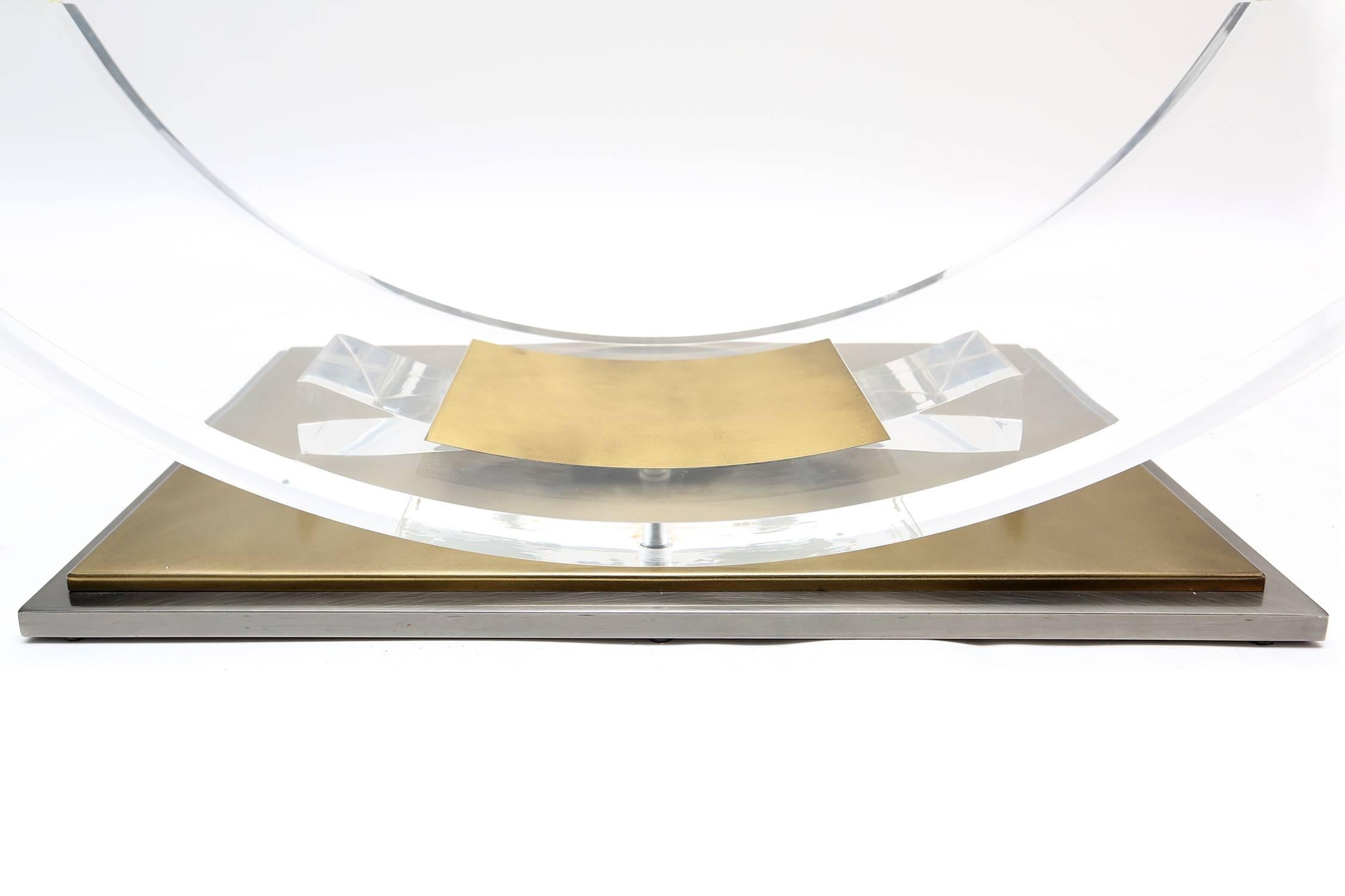 Belgian Arched Lucite Coffee Table