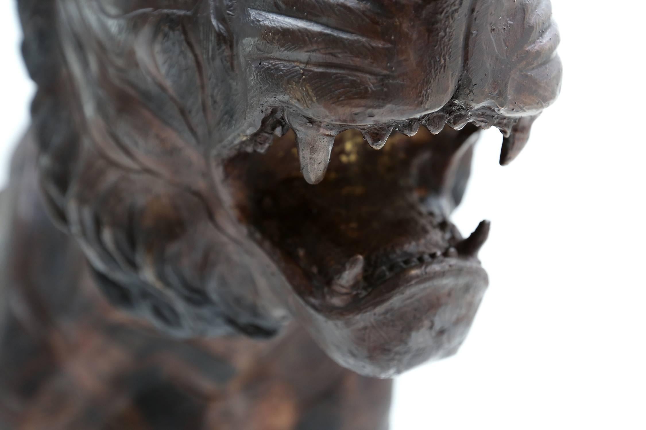 Lifesize Bronze Tiger Sculpture hollywood regency 1