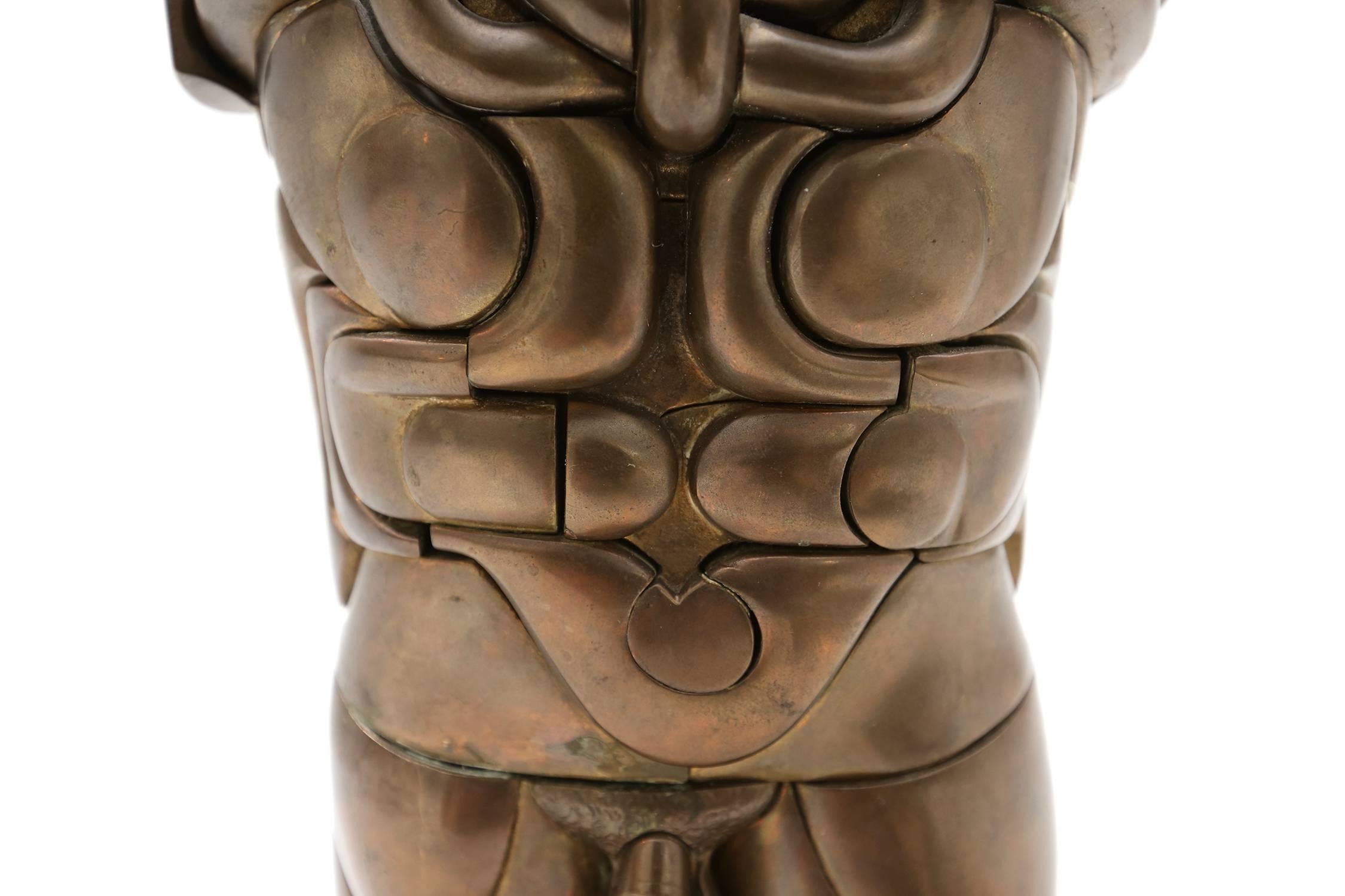 Mid-20th Century Miguel Berrocal Bronze Sculpture