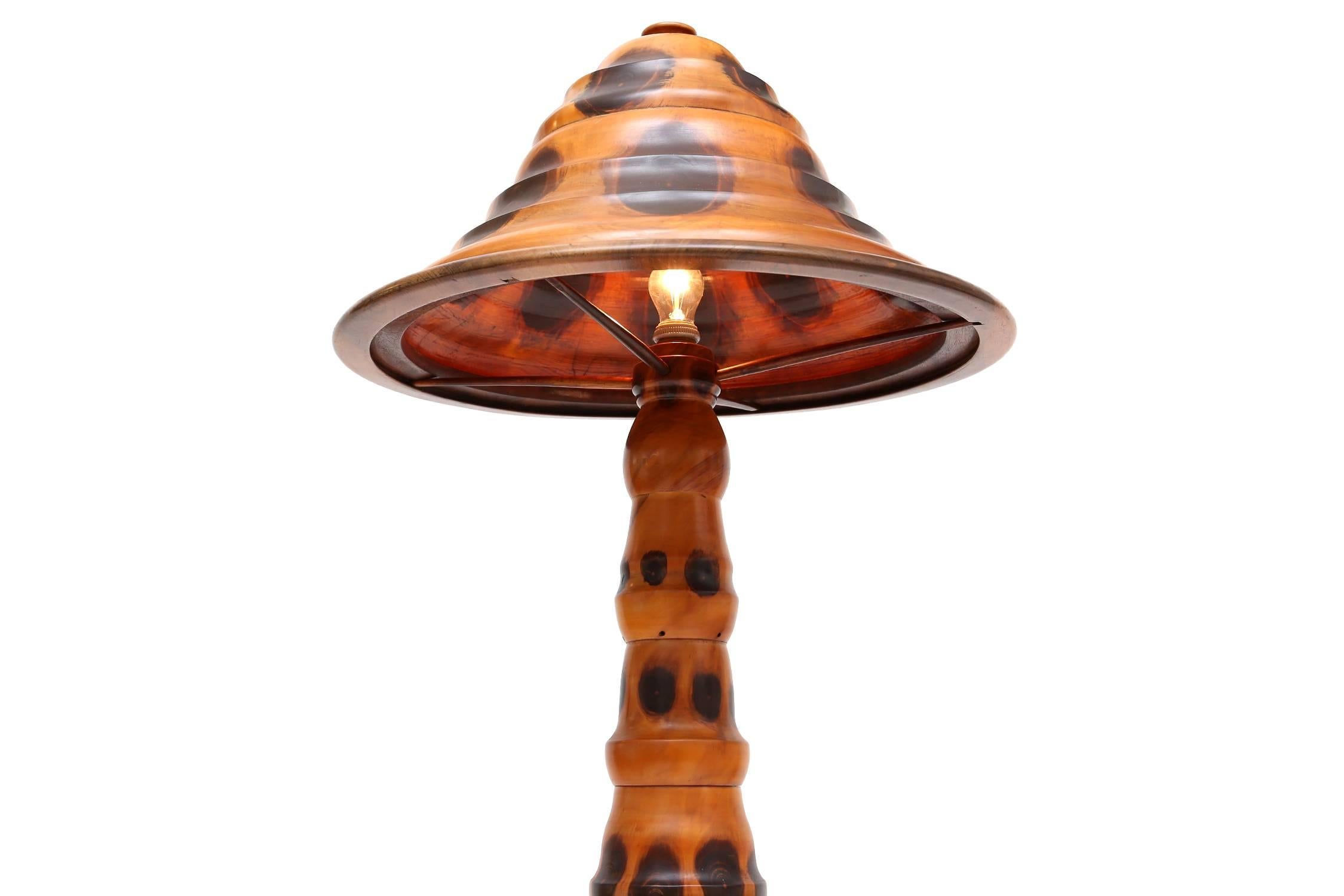 Modern Brazilian Butterfly Wood Floor Lamp