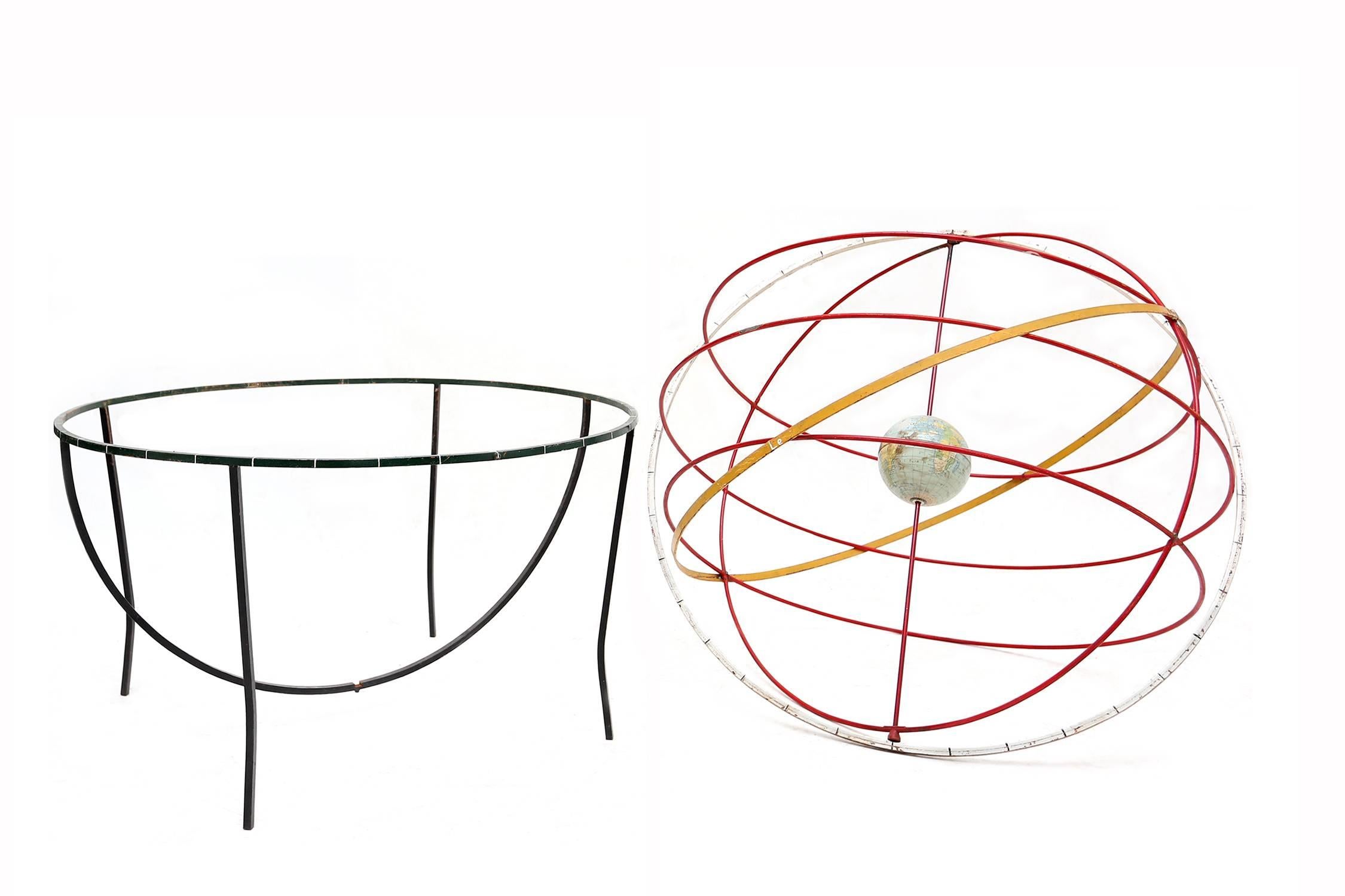 Mid-Century Modern kinetic sculpture of the earth and orbits