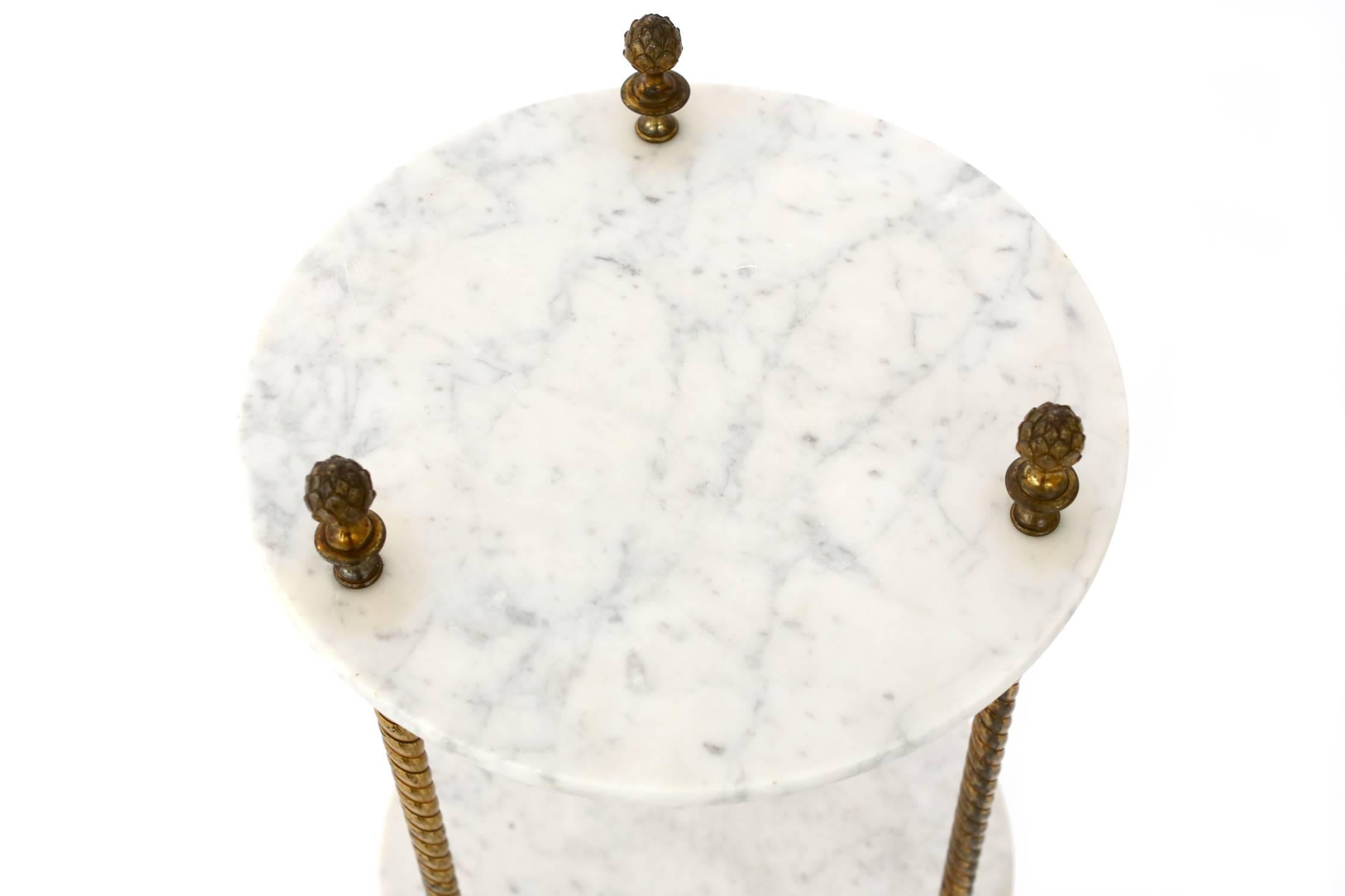 Marble and Brass Side Table 1