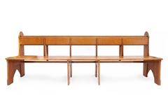 Amsterdamer Schule Stil Art Deco Eichenholz Bänke Nr. 2
