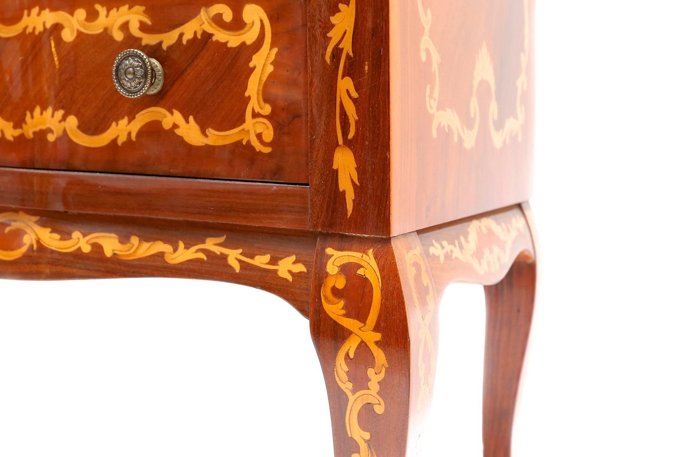 French Regency Drawer Chest with decorative inlay