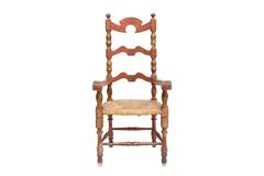 Pair of High Back Armchairs