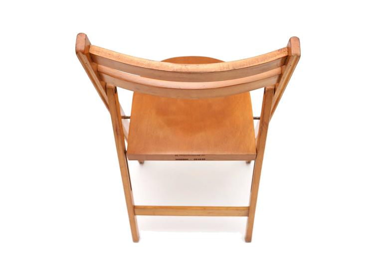 Mid Century Modern Vintage Wooden Stackable Folding Chairs For Sale At 1stdibs