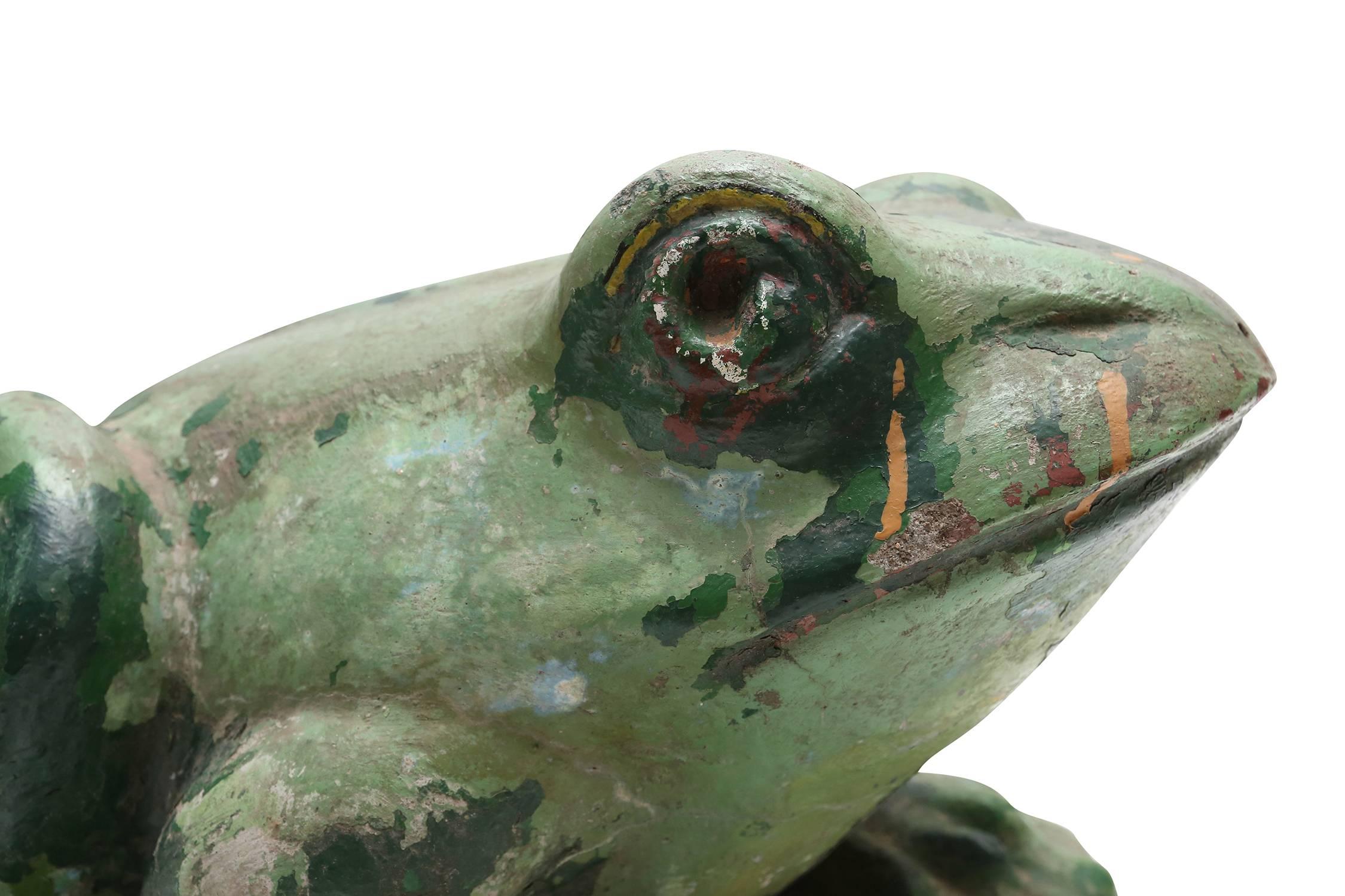 Unknown Stone Frog Sculpture