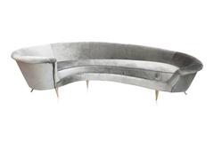 Velvet Curved Sofa