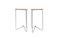 Mid-Century Modern French Pair of side tables