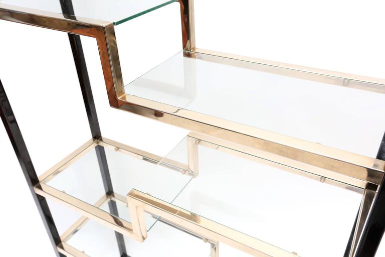 Belgochrom Black and Gold Étagère at 1stDibs