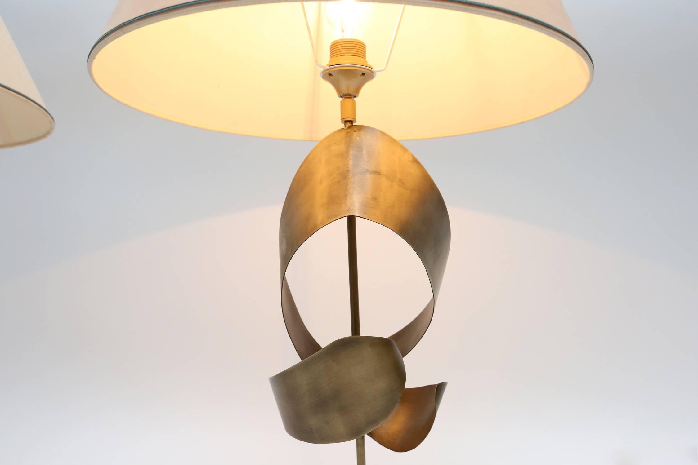 Pair of Brass Table Lamps In Excellent Condition In Antwerp, BE
