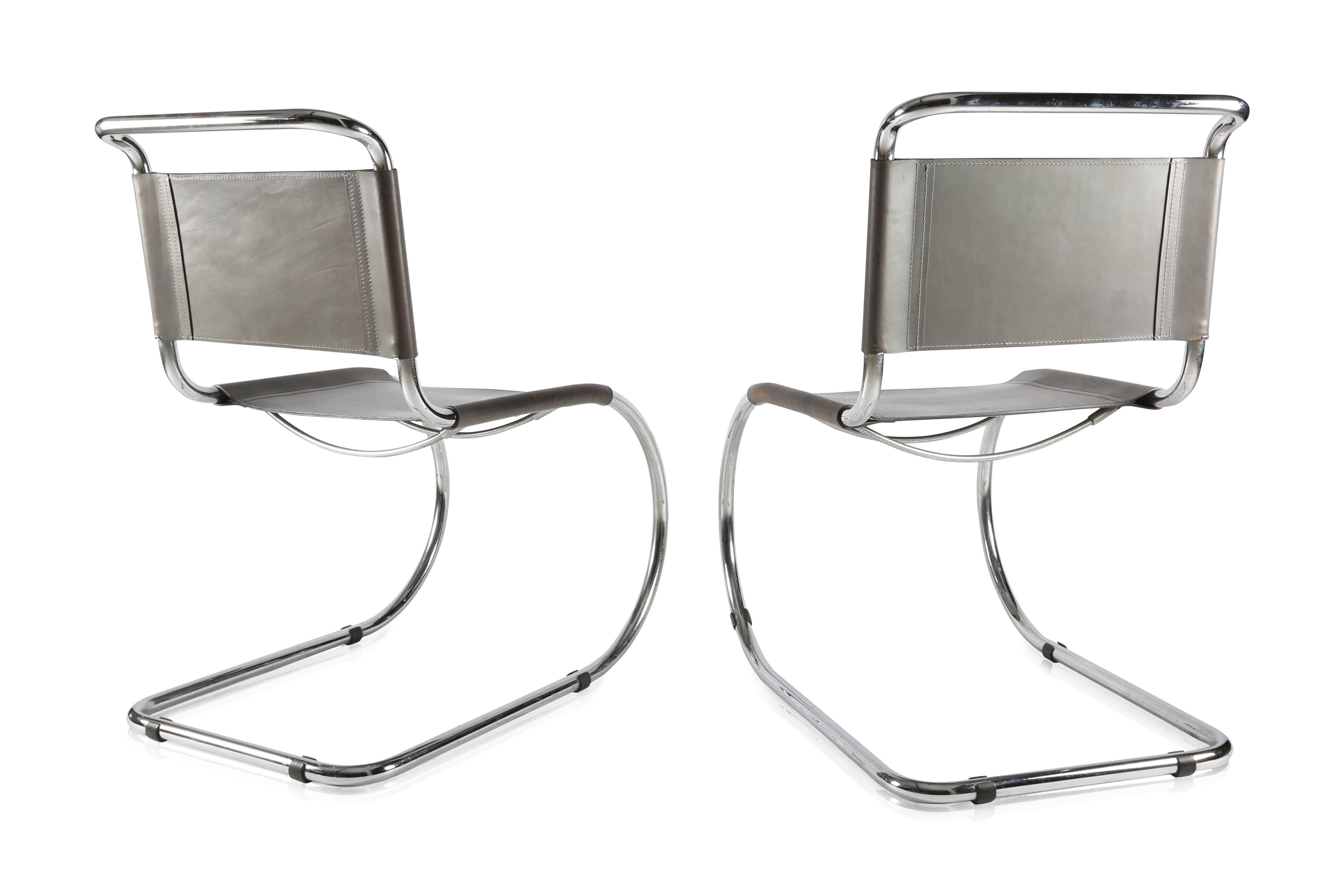 Mid-Century Modern Mies van der Rohe’s MR Cantilever Chairs