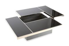 Black and Chrome Bar Coffee Table