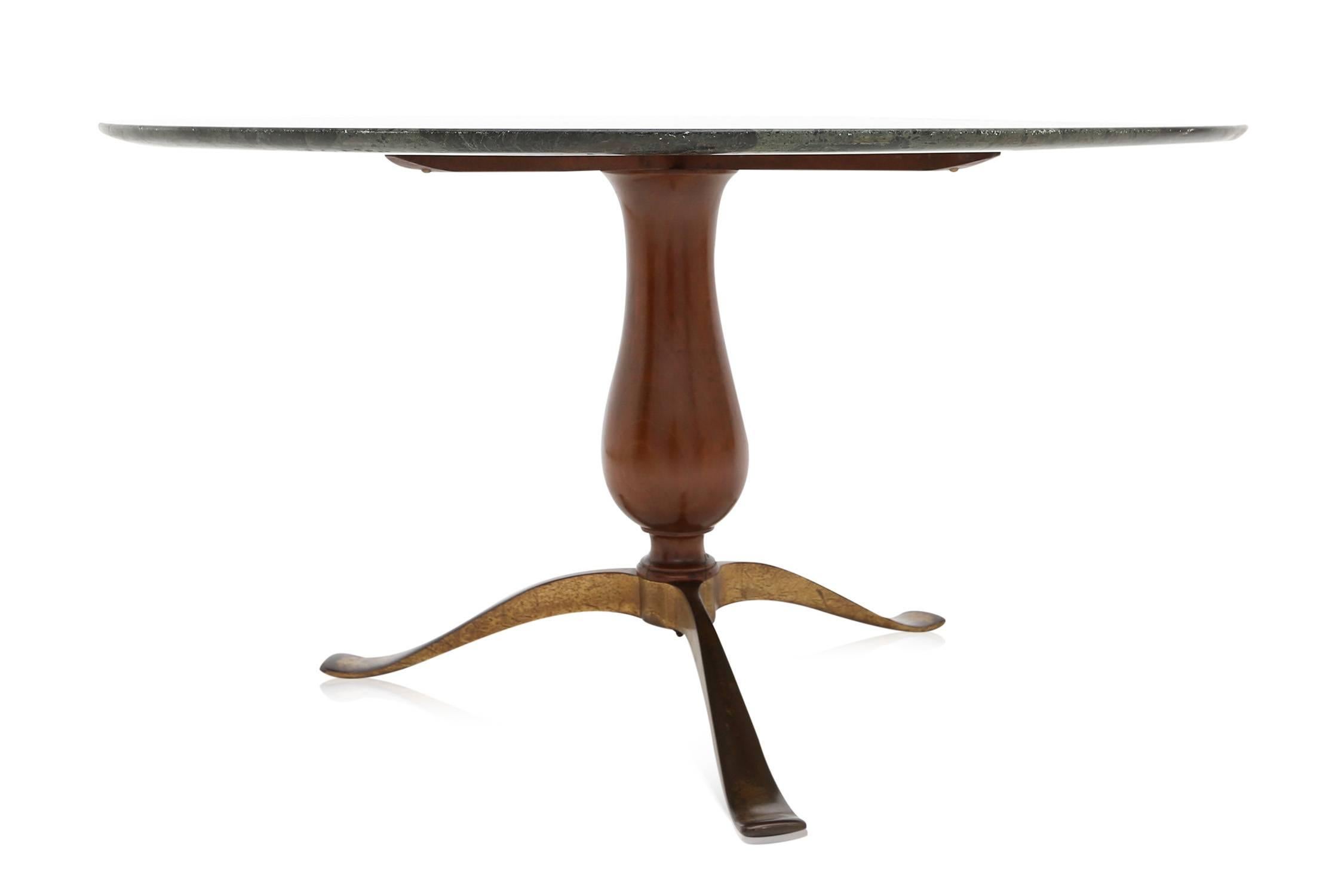 Italian Osvaldo Borsani style Marble Coffee Table, circa 1950