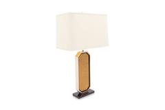 Gold-Plated Brass Etched Table Lamp