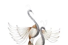 Curtis Jere Brass Wall Sculpture 'Herons'