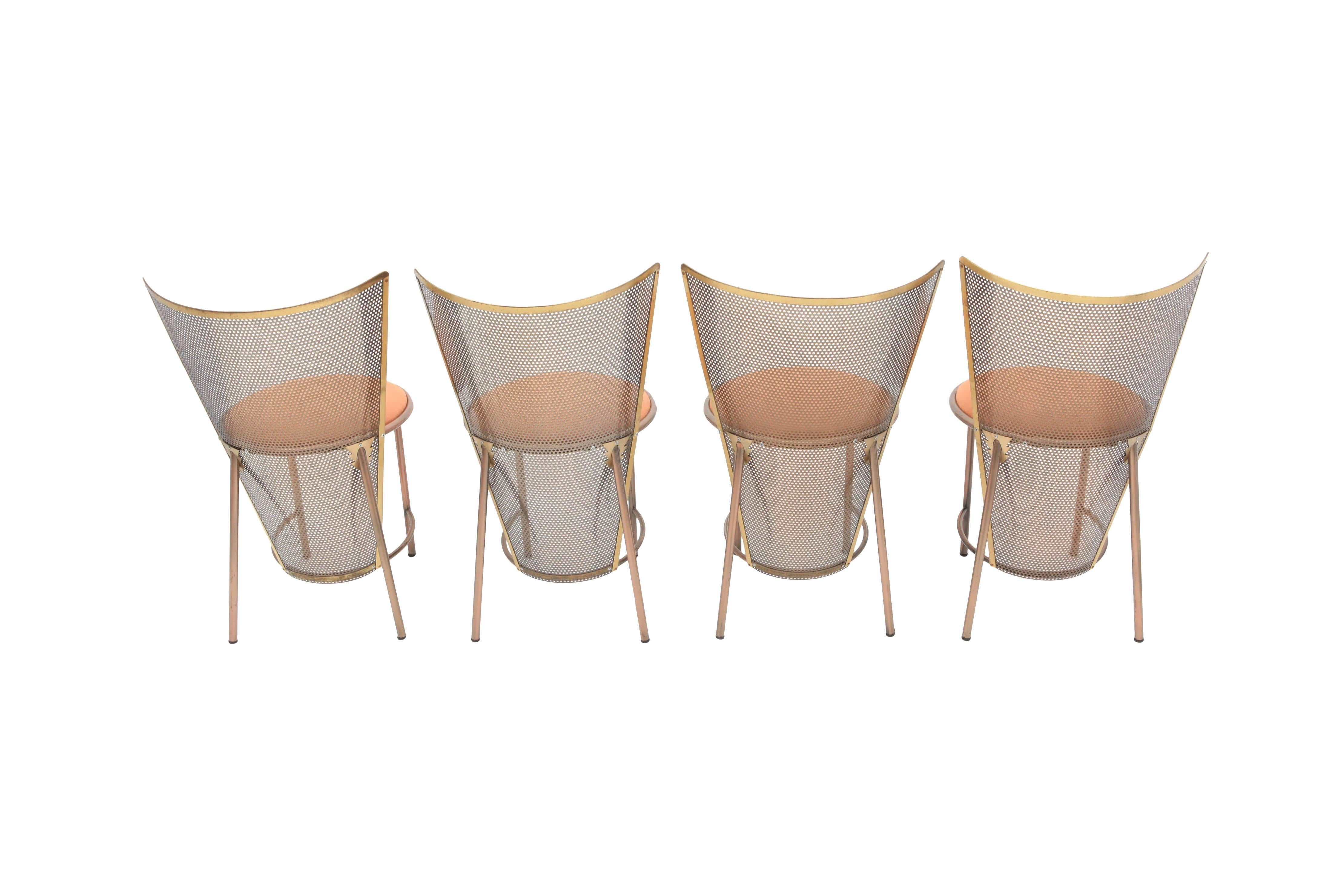 Post-modern Frans Van Praet Limited Edition Expo '92 Brass Chairs 4