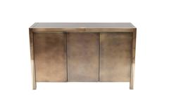 Belgochrom Three-Door Credenza 1980s in Patinated Brass