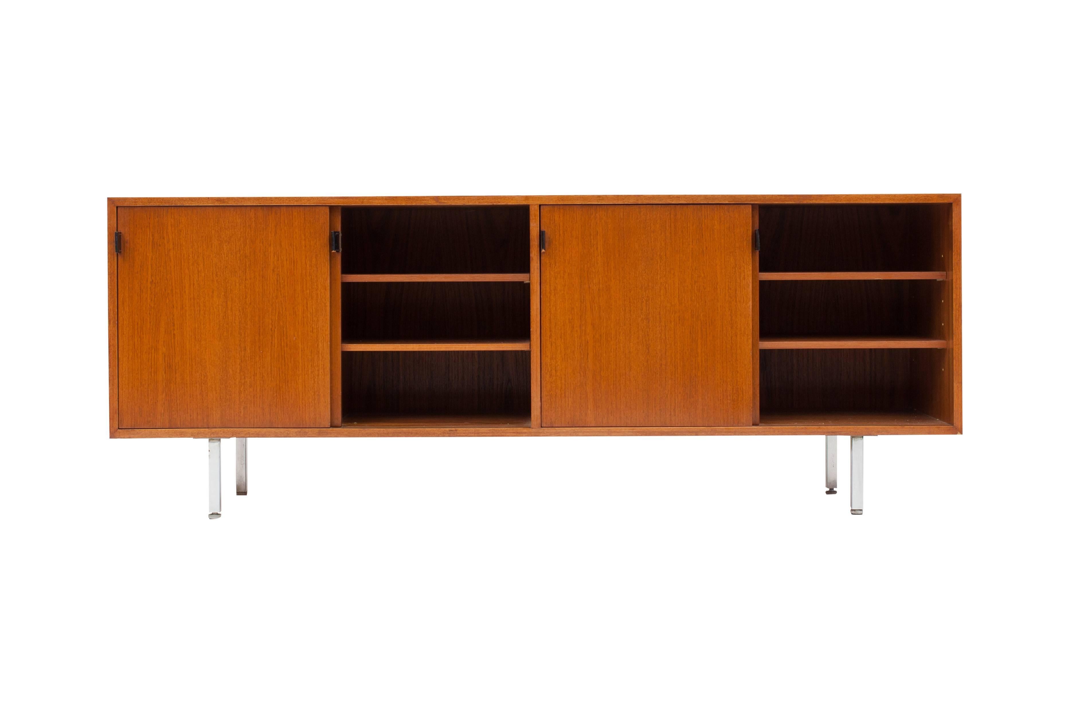 Mid-Century Modern Modern Credenza in Teak by Florence Knoll, Manufactured by De Coene, 1950s