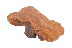 Mid-century modern Natural Burl Wood High Gloss Coffee Table