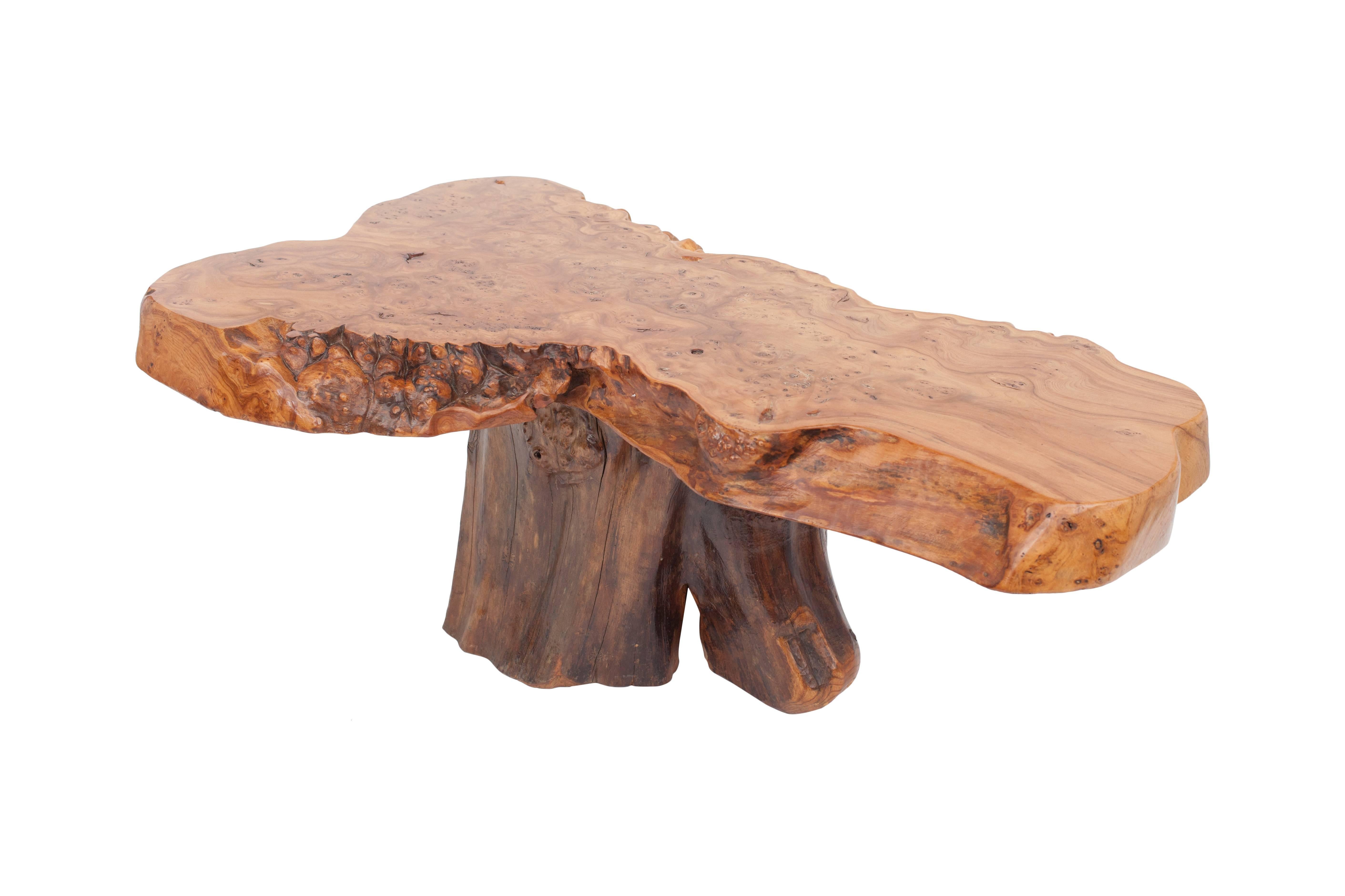 burl coffee table for sale