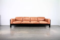 Bastiano Sofa Four-Seat Cognac Leather by Tobia Scarpa