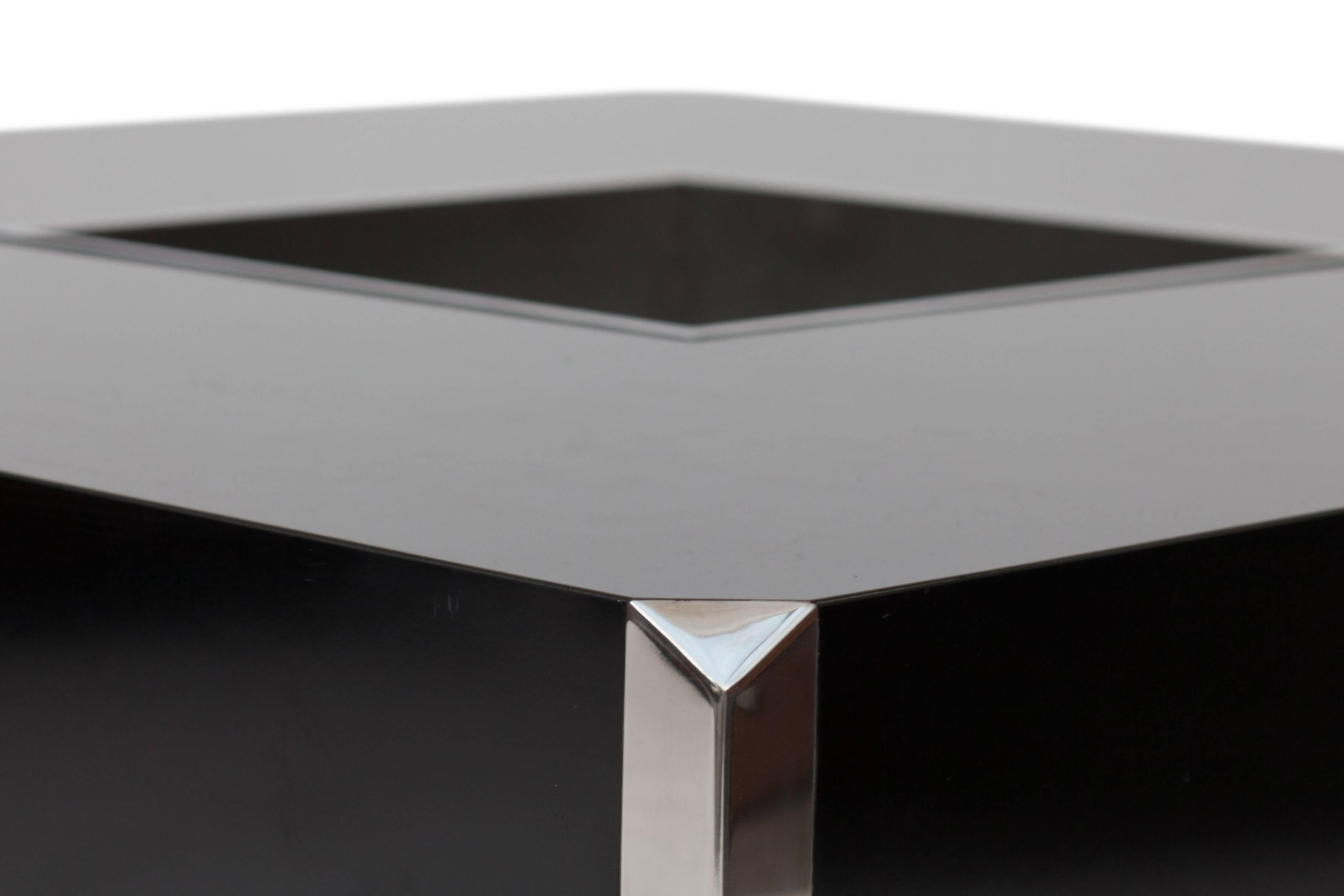 Lacquered Willy Rizzo Coffee Table for Cidue, Italy, 1970s