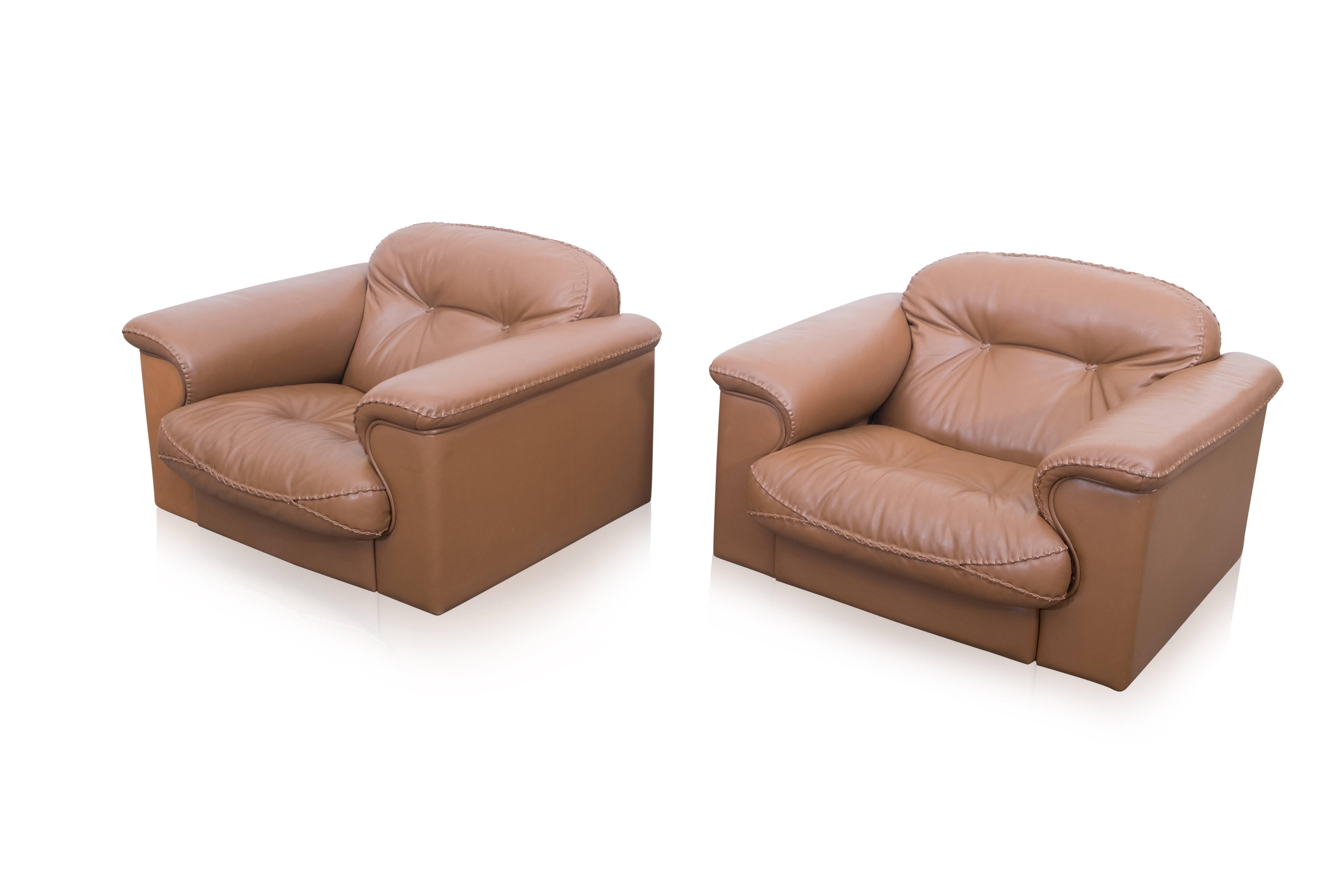 Set of Two Adjustable DS 101 Lounge Chairs by De Sede 1