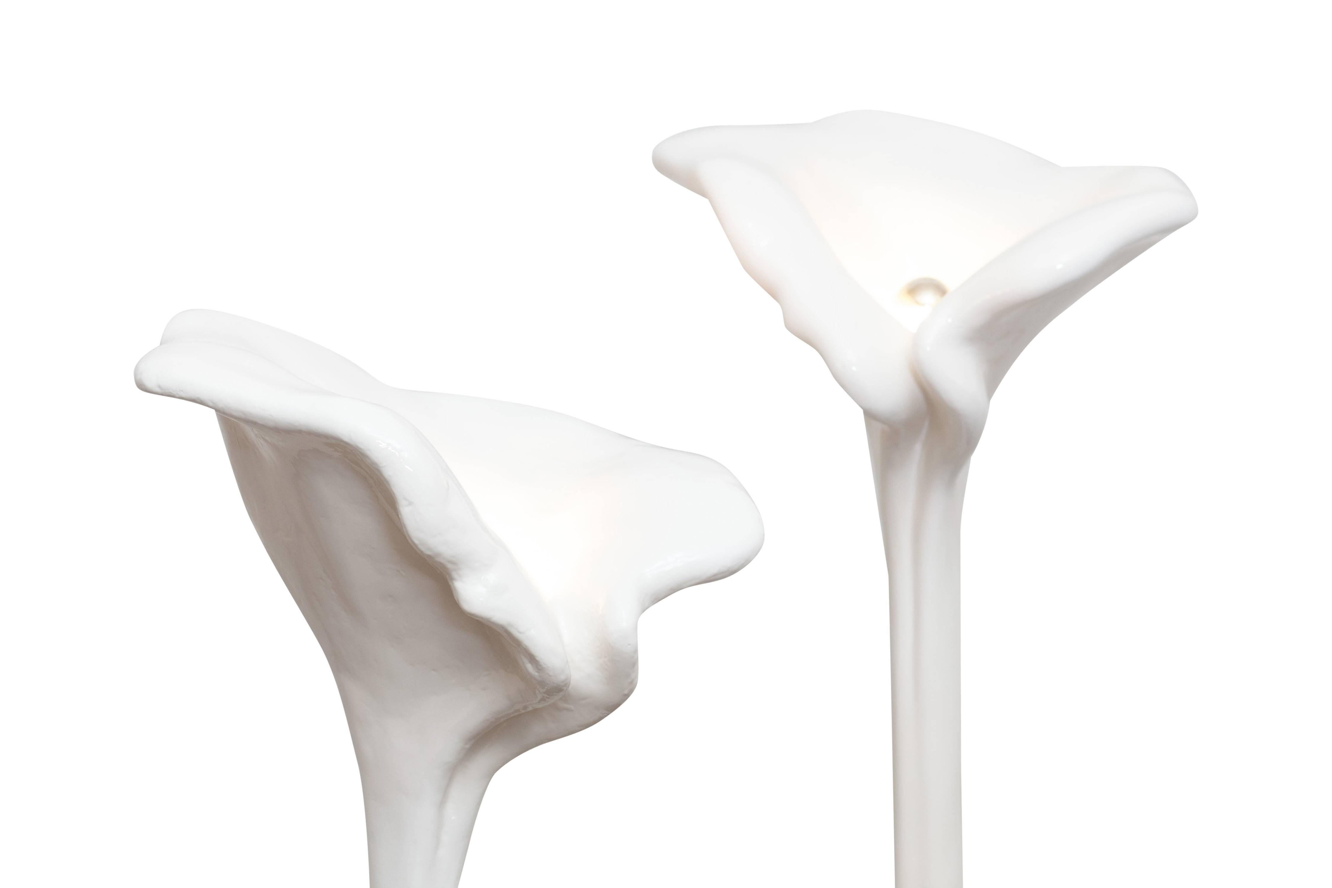 Fiberglass Marzio Cecchi Sculptural Ceramic Floor Lamps