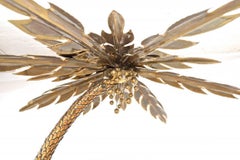 Large Maison Jansen Palm Tree Floor Lamp