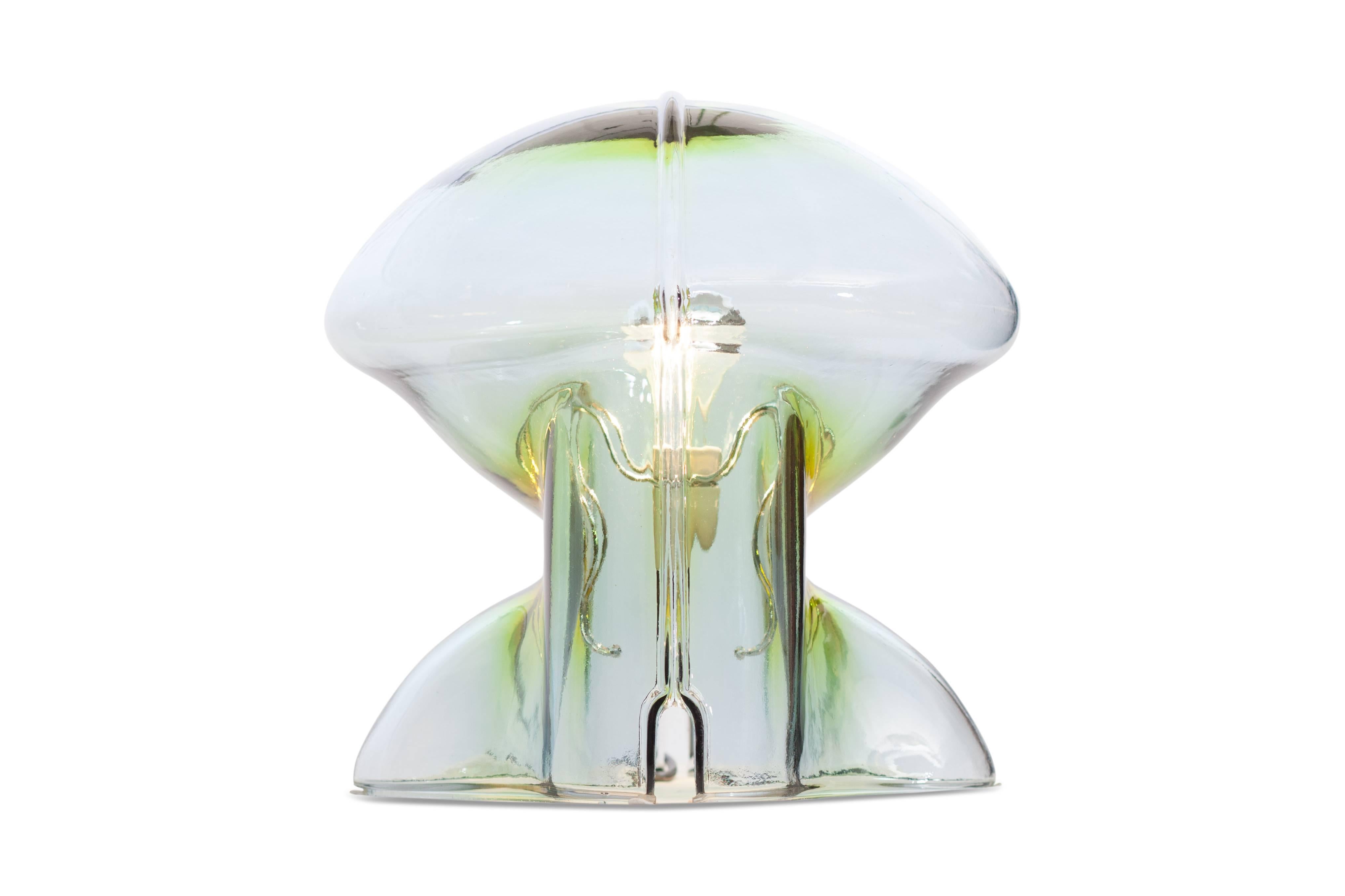 Mid-Century Modern Post-Modern Umberto Riva Medusa Glass Table Lamp