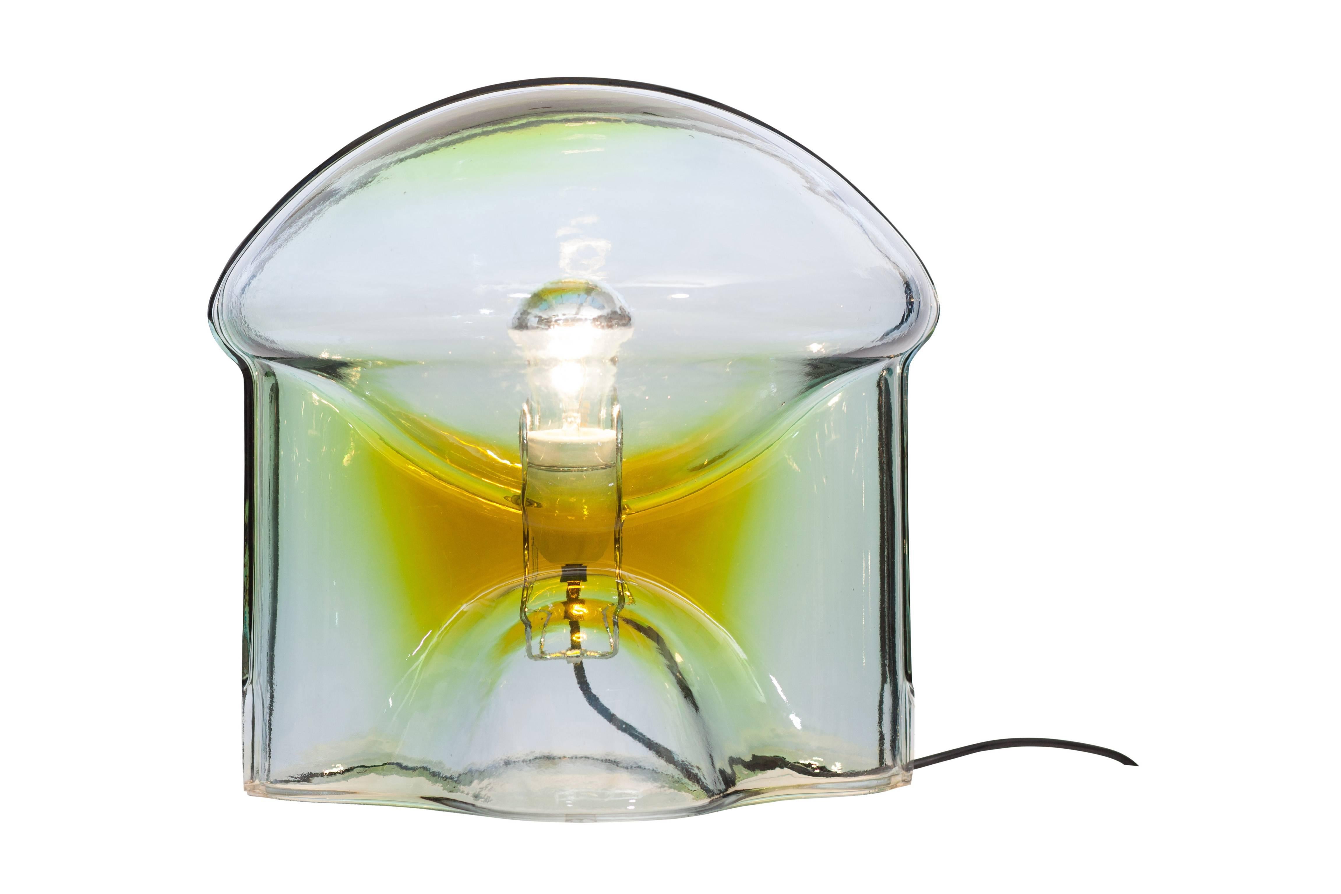 Late 20th Century Post-Modern Umberto Riva Medusa Glass Table Lamp