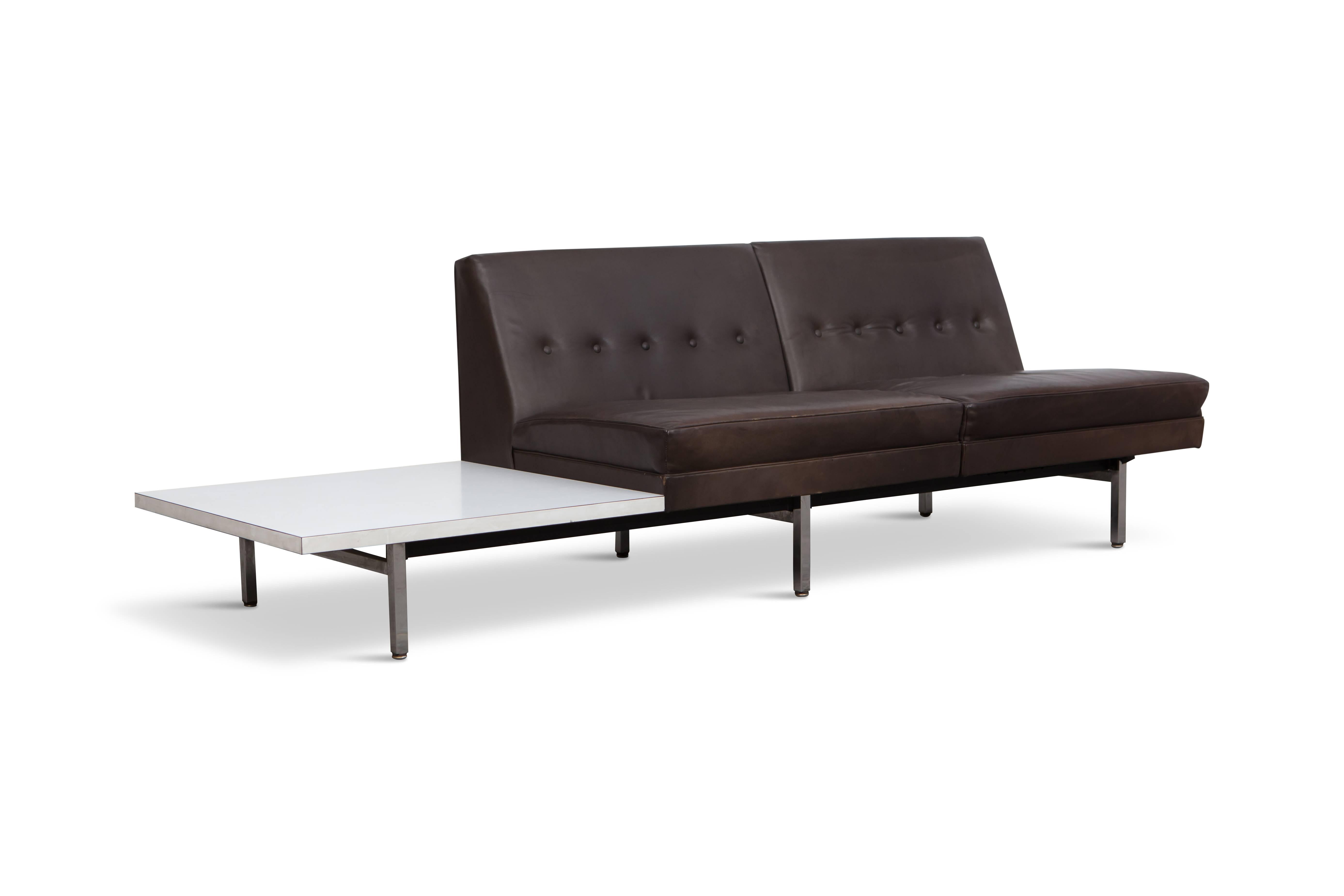 George Nelson Modular Sofa in Dark Leather for Herman Miller 3