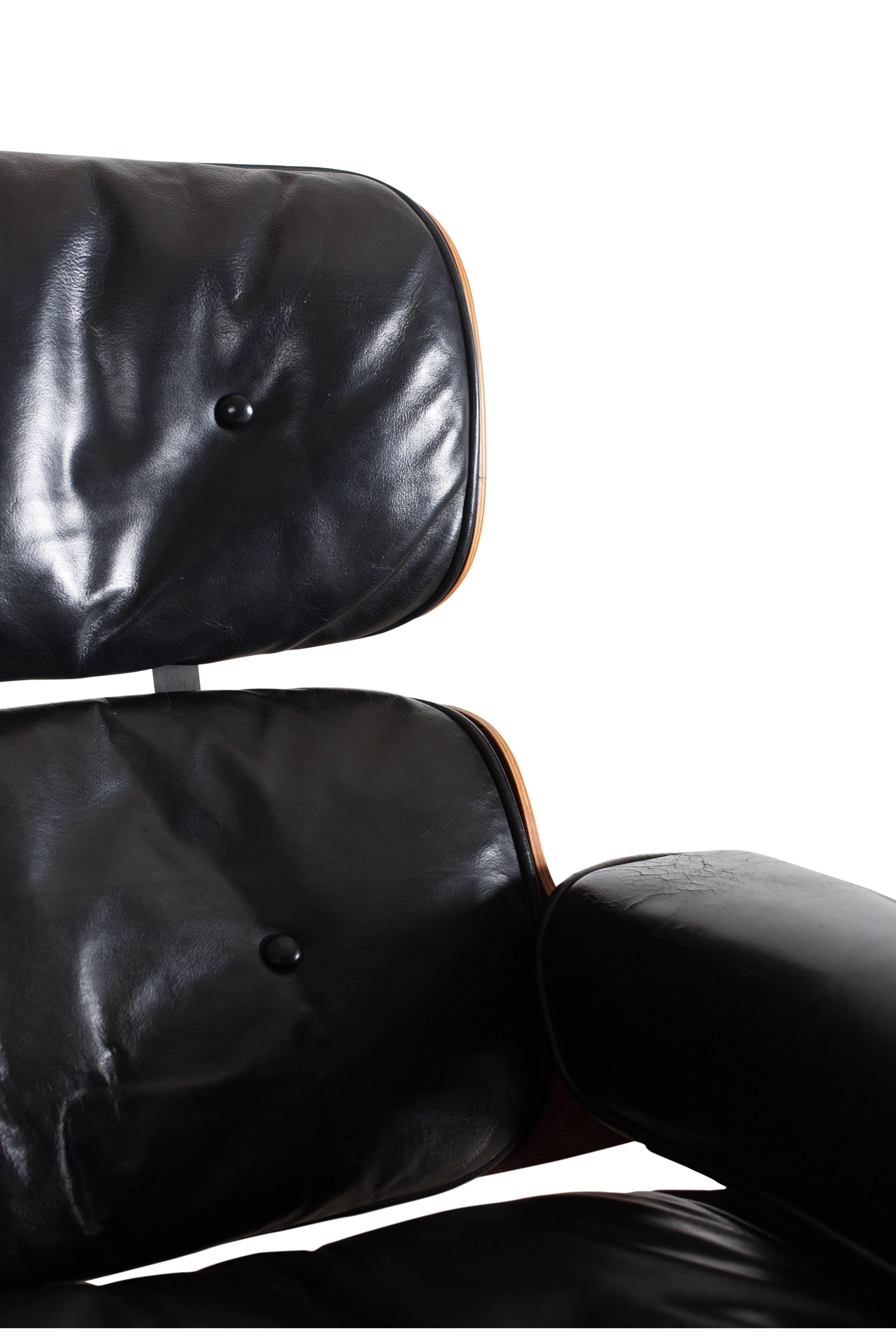 Mid-20th Century Eames Lounge Chair & Ottoman - 1st Edition