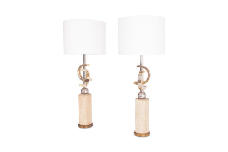 Coco Chanel Style Table Lamps, Set of Two For Sale at 1stdibs