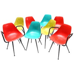 Used Rene Cailette Fiberglass Side Chairs