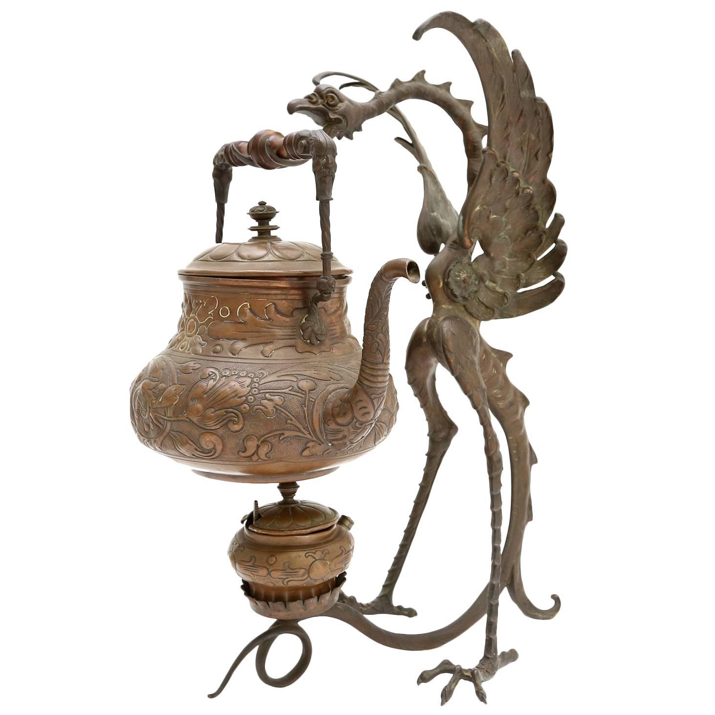 19th Century Bronze Garuda Incense Burner