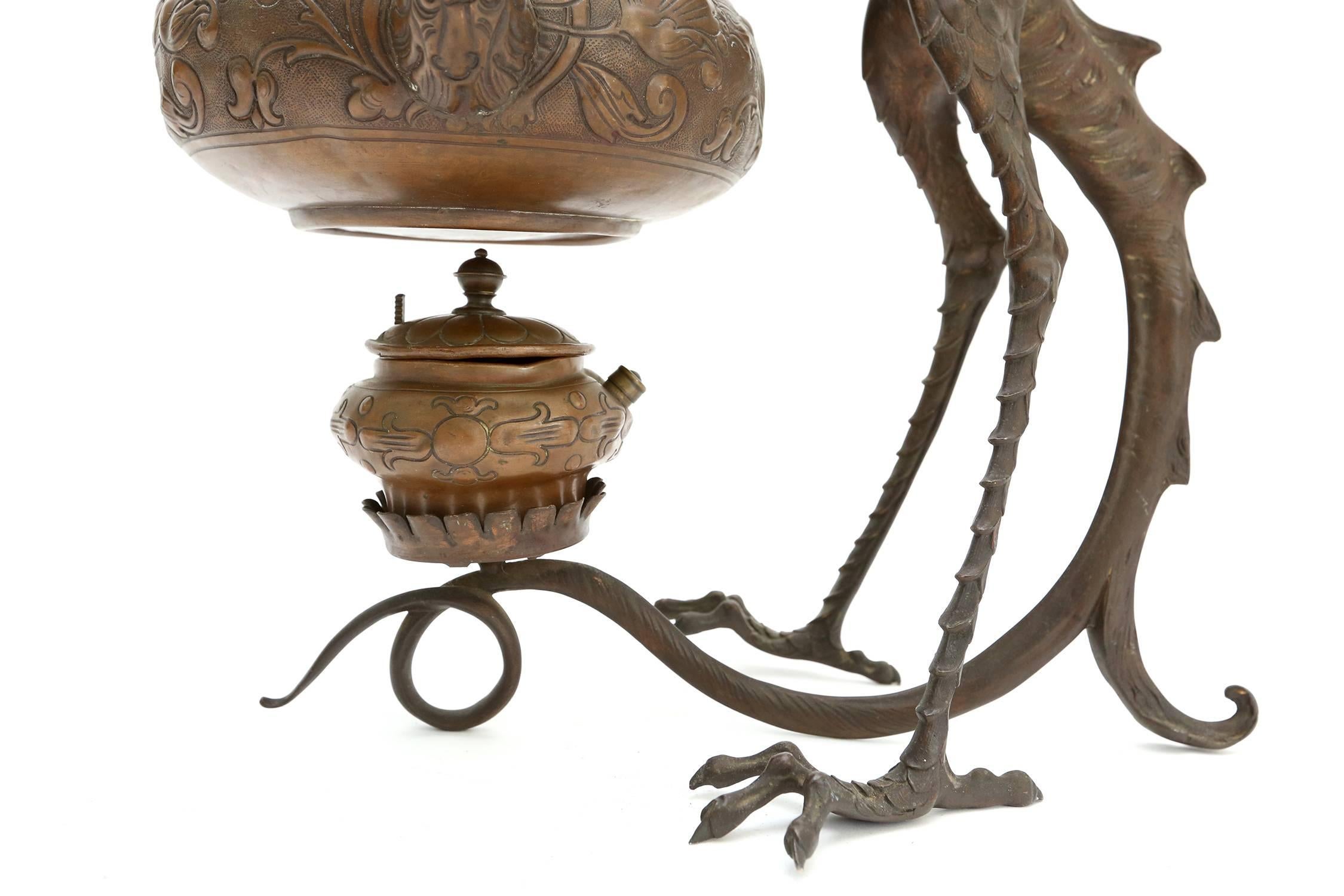 19th Century Bronze Garuda Incense Burner 1