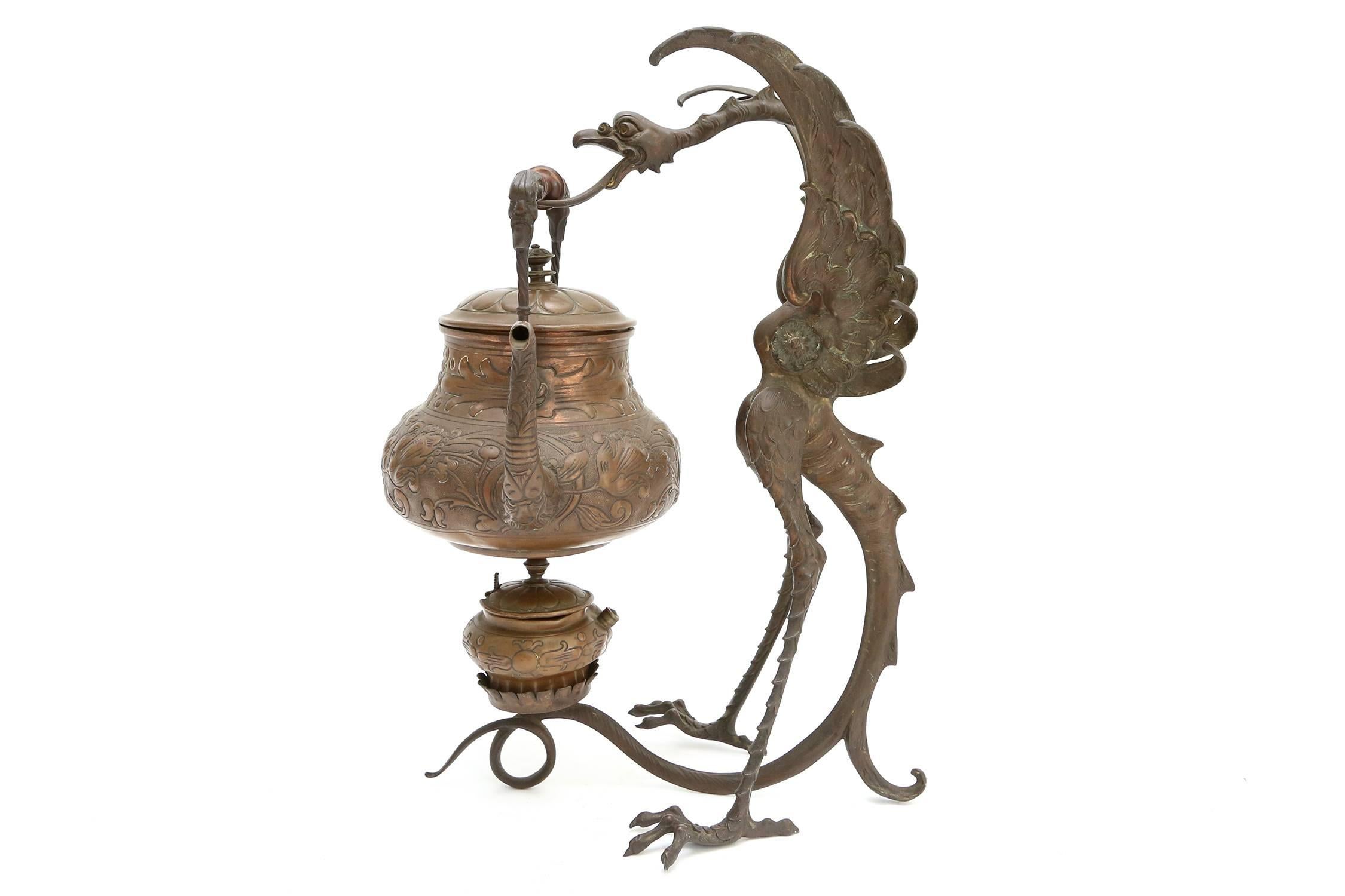 19th Century Bronze Garuda Incense Burner 2