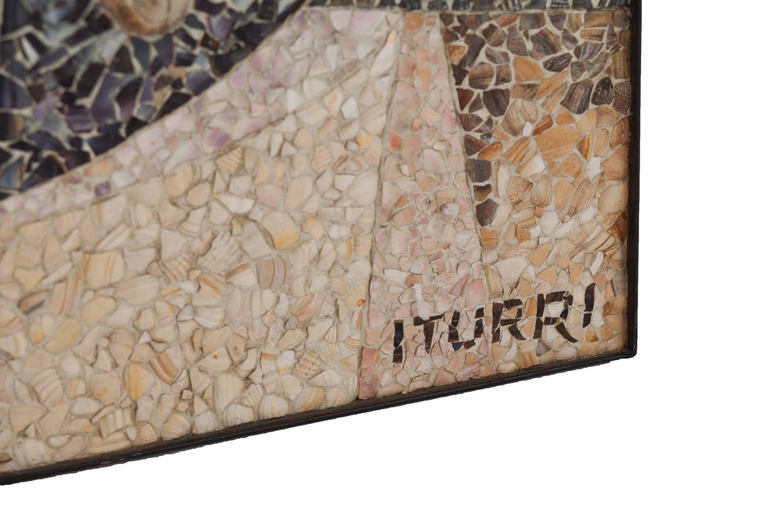 Mosaïc Artwork in Shell by Manuel Iturri In Excellent Condition In Antwerp, BE