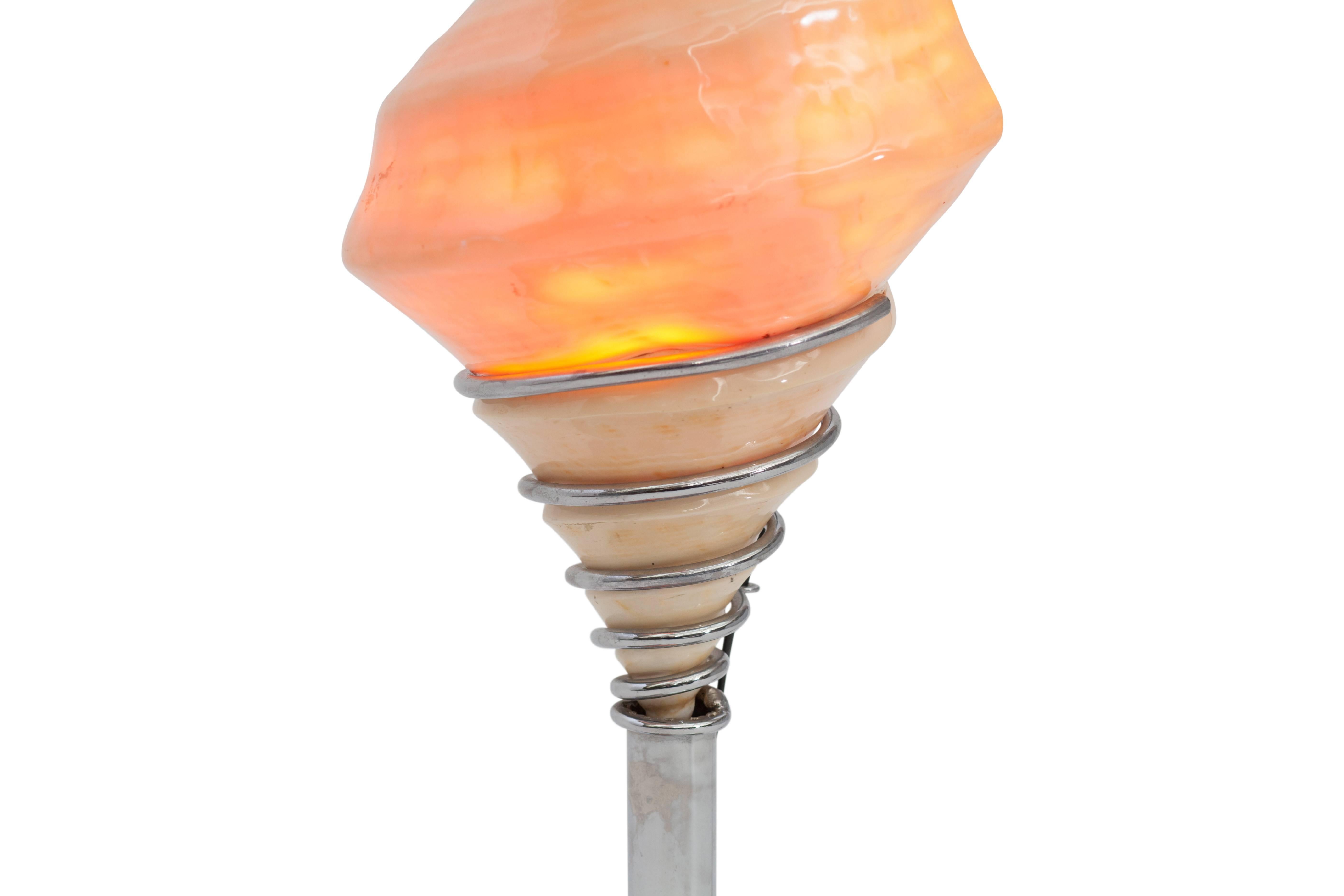 Late 20th Century Mid-Century Modern Conch Shell Lamp