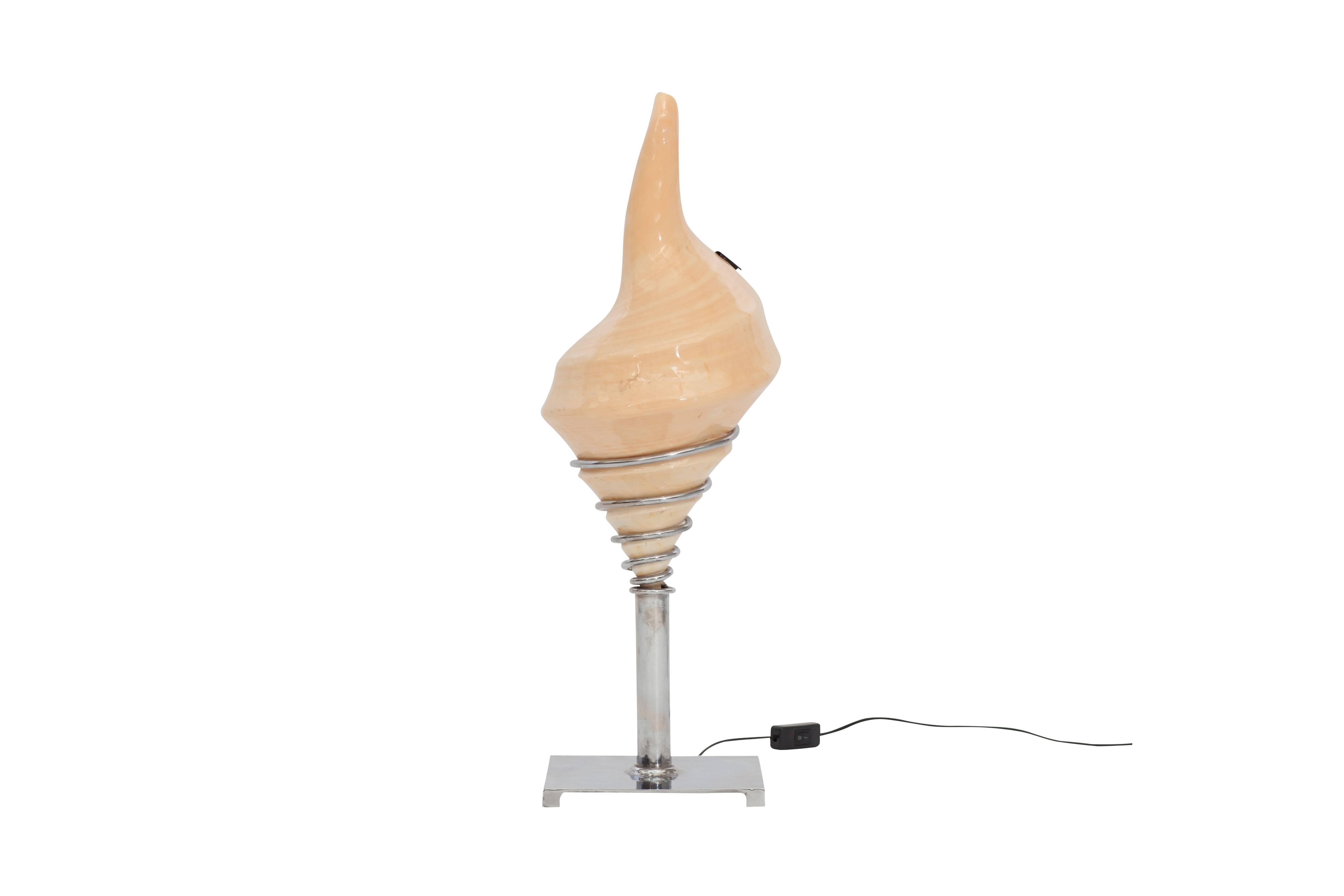 Mid-Century Modern Conch Shell Lamp 1