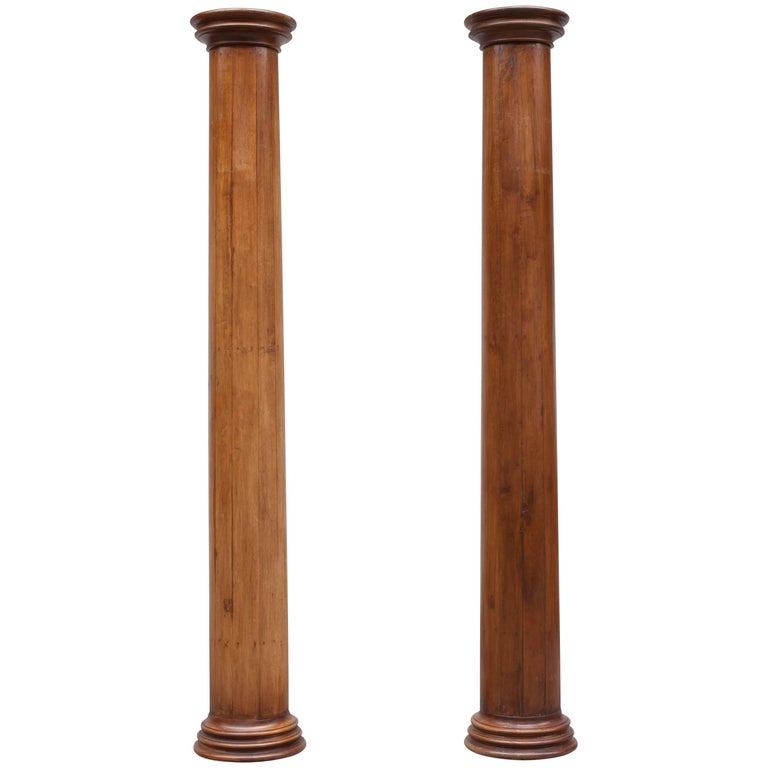 Neoclassical Majestic Oak Columns For Sale at 1stDibs