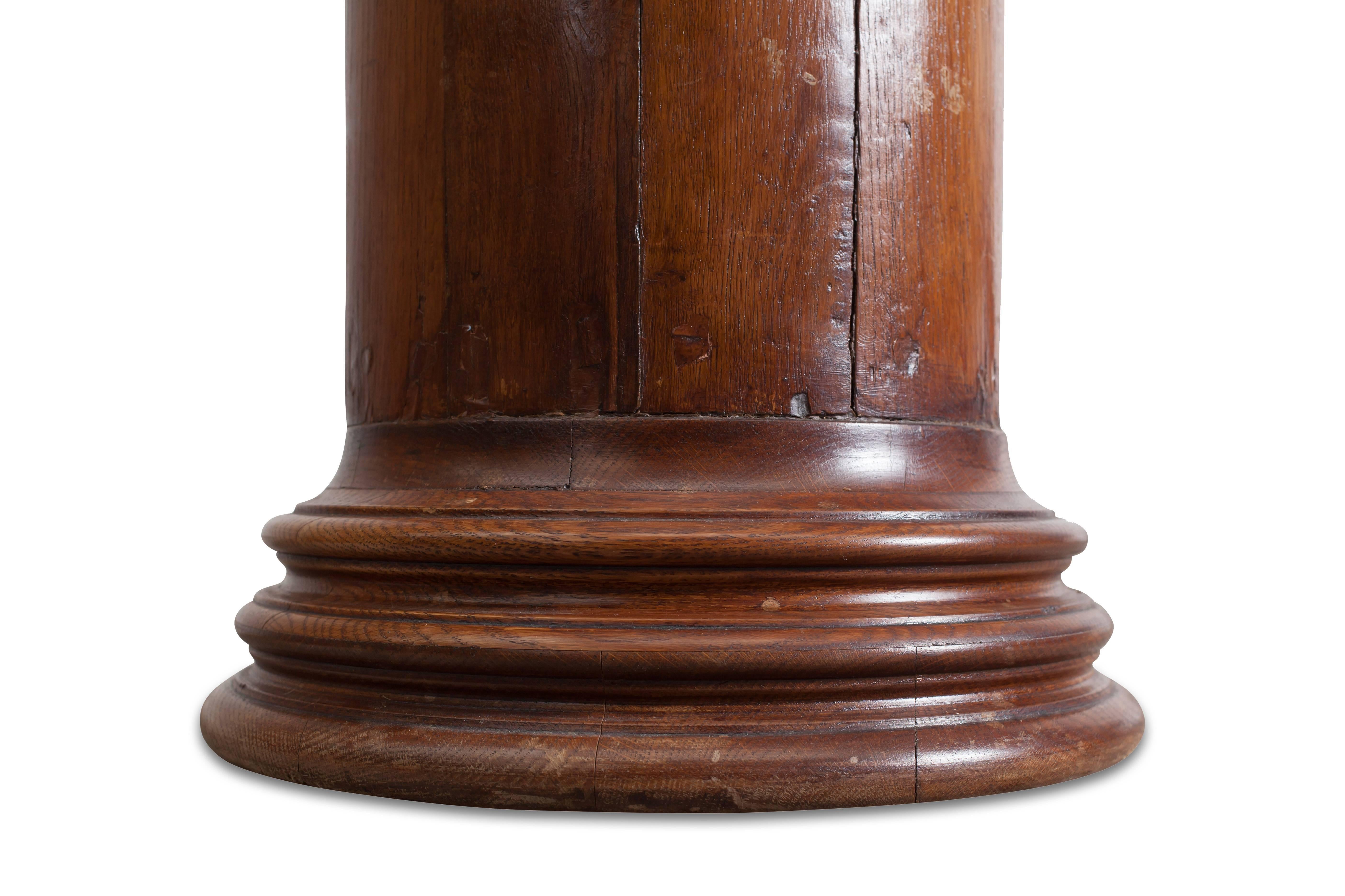 European Neoclassical Majestic Oak Columns